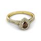 2 - Raisa Desire Smoky Quartz and Diamond Halo Engagement Ring 