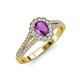 3 - Raisa Desire Amethyst and Diamond Halo Engagement Ring 