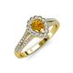 3 - Raisa Desire Citrine and Diamond Halo Engagement Ring 