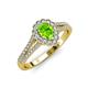 3 - Raisa Desire Peridot and Diamond Halo Engagement Ring 