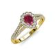 3 - Raisa Desire Rhodolite Garnet and Diamond Halo Engagement Ring 