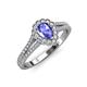 3 - Raisa Desire Tanzanite and Diamond Halo Engagement Ring 