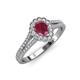 3 - Raisa Desire Rhodolite Garnet and Diamond Halo Engagement Ring 