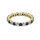 2 - Joyce 3.00 mm Blue Sapphire and Diamond Eternity Band 