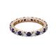 2 - Joyce 3.00 mm Blue Sapphire and Diamond Eternity Band 