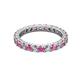 2 - Joyce 3.00 mm Pink Sapphire and Diamond Eternity Band 