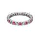 2 - Joyce 3.00 mm Pink Tourmaline and Diamond Eternity Band 