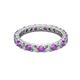 2 - Joyce 3.00 mm Amethyst and Diamond Eternity Band 
