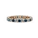 1 - Joyce 3.00 mm Blue and White Diamond Eternity Band 