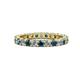 1 - Joyce 3.00 mm London Blue Topaz and Diamond Eternity Band 
