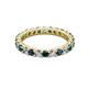 2 - Joyce 3.00 mm London Blue Topaz and Diamond Eternity Band 