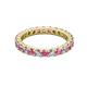 2 - Joyce 3.00 mm Pink Sapphire and Diamond Eternity Band 