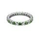 2 - Joyce 3.00 mm Green Garnet and Diamond Eternity Band 