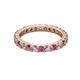 2 - Joyce 3.00 mm Pink Tourmaline and Diamond Eternity Band 