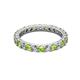 2 - Joyce 3.00 mm Peridot and Diamond Eternity Band 