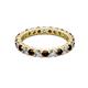 2 - Joyce 3.00 mm Red Garnet and Diamond Eternity Band 