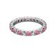 2 - Joyce 3.00 mm Rhodolite Garnet and Diamond Eternity Band 