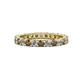 1 - Joyce 3.00 mm Smoky Quartz and Diamond Eternity Band 