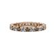 1 - Joyce 3.00 mm Smoky Quartz and Diamond Eternity Band 