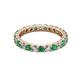 2 - Joyce 3.00 mm Emerald and Diamond Eternity Band 