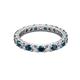 2 - Joyce 3.00 mm London Blue Topaz and Diamond Eternity Band 