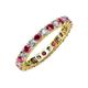 3 - Joyce 3.00 mm Ruby and Diamond Eternity Band 