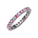 3 - Joyce 3.00 mm Pink Sapphire and Diamond Eternity Band 