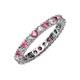 3 - Joyce 3.00 mm Pink Tourmaline and Diamond Eternity Band 