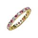 3 - Joyce 3.00 mm Rhodolite Garnet and Diamond Eternity Band 