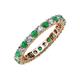 3 - Joyce 3.00 mm Emerald and Diamond Eternity Band 