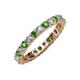 3 - Joyce 3.00 mm Green Garnet and Diamond Eternity Band 