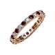 3 - Joyce 3.00 mm Red Garnet and Diamond Eternity Band 