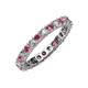 3 - Joyce 3.00 mm Rhodolite Garnet and Diamond Eternity Band 