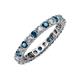 3 - Joyce 3.00 mm London Blue Topaz and Diamond Eternity Band 