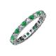 3 - Joyce 3.00 mm Emerald and Diamond Eternity Band 