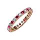 3 - Joyce 3.00 mm Ruby and Diamond Eternity Band 