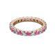 2 - Joyce 3.00 mm Pink Sapphire and Diamond Eternity Band 