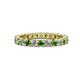 1 - Joyce 3.00 mm Green Garnet and Diamond Eternity Band 