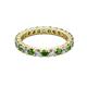 2 - Joyce 3.00 mm Green Garnet and Diamond Eternity Band 