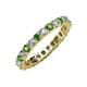 3 - Joyce 3.00 mm Green Garnet and Diamond Eternity Band 