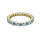 2 - Joyce 3.00 mm Blue Topaz and Diamond Eternity Band 