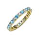 3 - Joyce 3.00 mm Blue Topaz and Diamond Eternity Band 