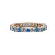 1 - Joyce 3.00 mm Blue Topaz and Diamond Eternity Band 