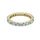 2 - Joyce 3.00 mm Aquamarine and Diamond Eternity Band 