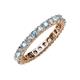 3 - Joyce 3.00 mm Aquamarine and Diamond Eternity Band 