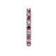 5 - Joyce 3.00 mm Rhodolite Garnet and Diamond Eternity Band 