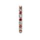 5 - Joyce 3.00 mm Rhodolite Garnet and Diamond Eternity Band 