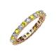 3 - Joyce 3.00 mm Yellow and White Diamond Eternity Band 
