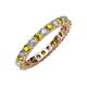 3 - Joyce 3.00 mm Yellow and White Diamond Eternity Band 