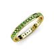 4 - Livia 1.70 mm Green Garnet Eternity Band 